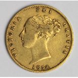 Half Sovereign 1859 aF