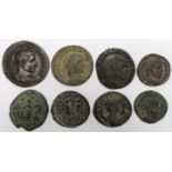 Roman Imperial bronzes, most have their old tickets, of Aurelian, Maximian, Carausius, Diocletian,