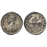 Probus billon antoninianus, Rome Mint 278-280 A.D., obverse:- Helmeted and cuirassed bust left,