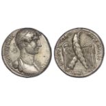 Hadrian, billon tetradrachm, obverse:- Laureate and cuirassed bust right, reverse:- Eagle standing