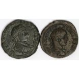 Severus Alexander Roman colonial bronze of Thrace, Deultum, of c.24mm., reverse:- Zeus seated