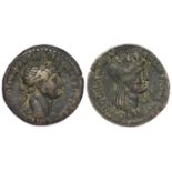 Trajan Roman colonial bronze of c. 26mm., of Syria, Laodiceia ad Mare, reverse:- Bust of Tyche,