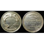 Dutch Agricultural Medal, silver d.39mm, to Ivander Hucht for plowing, Rotterdam 1872, EF, light