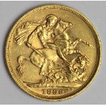 Sovereign 1899M, Melbourne Mint, Australia, S.3875, GF
