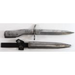 German WW1 DeMag Bayonet & Fighting knife, ersatz all metal version by DeMag, Duisburg, with