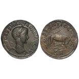 Gordian III Roman colonial bronze of c.33mm., of Antioch, Pisidia, reverse:- She-Wolf right, looking