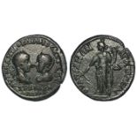 Gordian III and Tranquillina Roman colonial bronze of Thrace, Anchiaius of c.26mm., obverse:-