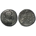 Caracalla colonial bronze of Pautalia, Thrace of c.29mm., reverse:- Coiled upright serpent, with two