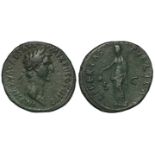 Nerva copper as, Rome Mint Sept. - Dec. 96 A.D., reverse:- LIBERTAS PVBLICA S C, Libertas standing