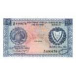 Cyprus 250 Mils dated 1st December 1964, a scarce date and signature, fruit and arms design, first