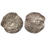 Henry I silver penny, BMC 15, Quadrilateral on cross fleury, Spink 1276, obverse reads:- [ ]