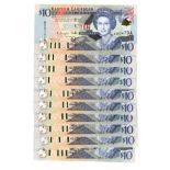 Eastern Caribbean (10), a set of 10 Dollars issued 2000, for Antigua (1), Dominica (2), Grenada (1),