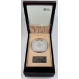 Five Hundred Pounds 2016 "Queens 90th Birthday" One Kilo of Silver. Proof FDC in a plush box with