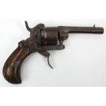 Obsolete calibre Pinfire pocket revolver. Calibre approx .25. Slim octagonal barrel 3.25". 6 shot