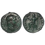 Caracalla colonial bronze of Traianopolis, Thrace of c.20mm., reverse:- Zeus seated left, possibly