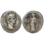 Claudius and Messalina, billon tetradrachm of Alexandria, Egypt, obverse:- Laureate bust right,