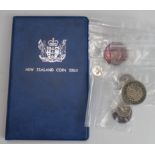 New Zealand Proof Set 1965 (without case) 7 coins, Halfcrown to Halfpenny, nFDC, plus a 1982 Mint