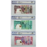 Aruba (3), 200 Florin, 100 Florin & 50 Florin new issue dated 1st January 2019, with motion