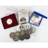 USA Dollars (12) Morgan, Peace, and later 20thC commemoratives, plus a cased Half.