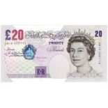 Lowther 20 Pounds issued 1999, special prefix issue with LOW NUMBER, serial QM10 000113, (B386,