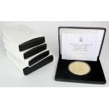 Tristan Da Cunha Silver Proofs (9) pound-size to crown-size; plus silver plated proofs (5), and a