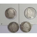 GB Shillings (4) William III : 1696 VG, 16?? variety including 'small lions' according to vendor,