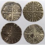 Edward I Pennies (3) Bristol Mint: S.1392 Class 3f Fine, S.1393/1416 Class 3g slightly bent Fine,