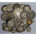 GB Silver (42) 18th-20thC assortment, mixed grade, some altered/damaged.