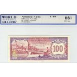 Netherlands Antilles 100 Gulden dated 9th December 1981, serial No. 0030918204, (TBB B218b, Pick19b)