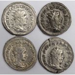 Roman Imperial silver antoniniani of Philip I with some interesting reverses, first reverse:- Lion