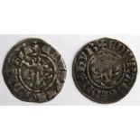 Edward I Pennies (2) Bury St Edmunds Mint: S.1393/S.1417 toned GF, and Class 3g and S.1414 Class