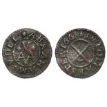 Essex, Colchester, 17th. century farthing token of Abraham Voll, 1668, D.158, well centred, VF