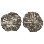 Edward I Continental Sterling Imitation: John of Avenses, Moneta-Montes, Mayhew 33, Rare, toned