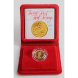 Half Sovereign 1980 Proof FDC boxed as issued