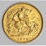 Half Sovereign 1908 VF