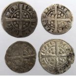 Edward I Pennies (4) Durham Mint: Bishop Bec S.1395 Class 4b cross moline both sides Fine, S.1407