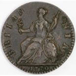 Halfpenny 1770 VF