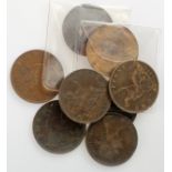 GB Pennies (8) Victorian bun head, F to aEF