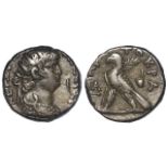 Nero billon tetradrachm, Roman colonial of Egypt, Alexandria, of c.24mm., obverse:- Radiate and