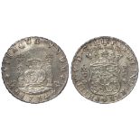 Spanish Mexico silver 8 Reales 1734/3 Mo MF, KM# 103, cleaned nEF (shipwreck coin)