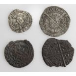 Henry VI silver groat, Annulet Issue of Calais, annulets reverse, large fragment, with a ditto but