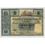 Scotland, North of Scotland Bank 5 Pounds dated 1st March 1932, scarcer large note with early