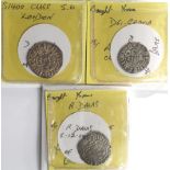 Edward I Pennies (3) London Mint: S.1400 Class 5b square chin VF, S.1405 Class 8a F-GF, and S.1407