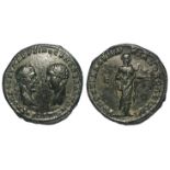 Macrinus and Diadumenian Roman colonial bronze of Moesia Inferior, Marcianopolis, of c.27mm.,