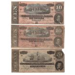 Confederate States of America (3), 20 Dollars dated 17th February 1864, series 2 No. 40502 Plate