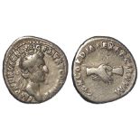 Nerva silver denarius, Rome Mint Sept.- Dec. 97 A.D., reverse legend:- CONCORDIA EXERCITVVM, clasped