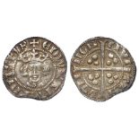 Edward I Penny, London Mint, S.1403, Class 7a, double-barred N's in LONDON, rose on neck, VF,