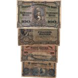 German East Africa (4), 100 Rupien, 50 Rupien, 10 Rupien & 5 Rupien all dated 15th June 1905, (Pick1