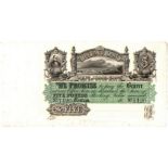 South Africa 5 Pounds Montagu Bank, Cape of Good Hope dated 18xx, unsigned remainder no. 1120, (