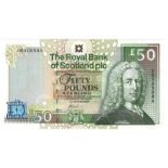 Scotland, Royal Bank of Scotland plc, 50 Pounds dated 14th September 2005, commemorative note bank